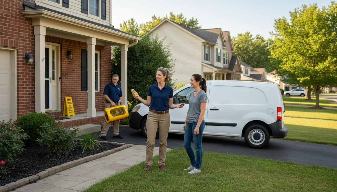 Residential water damage restoration in Alba, PA